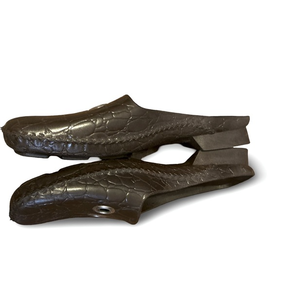 Oka-b. Women's Brown Crocodile Pattern Slip-On Mules Size M (6.5-7.5) - Picture 5 of 7